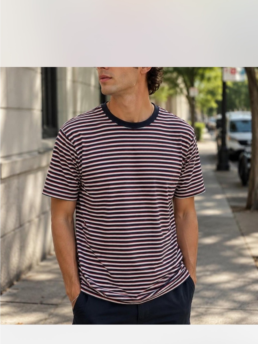 Lululemon 5 Year Basic Tee Stripe | L